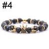 8mm elastische kroon natuursteen armband vulkanische rots armbanden ingelegd zirkoon handgemaakte yoga kralen energie bangle unisex sieraden cadeau