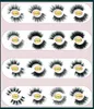 JOVO Beleza Fornecimento Atacado Siberiano 19mm 3D Mink Eyelash Extensão Espessa Tira completa Reusável Glitter Rodada Costume Caixa de Lash DHL