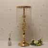 Exquisite Flower Vase Twist Shape Stand Golden/ Silver Wedding/ Table Centerpiece 68 CM Tall Road Lead Home Decor