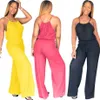 Kadınlar Sleevless Geniş Bacak Jumpsuit Pantolon Kulübü Seksi Casual Gevşek katı tulum Parti Bayanlar tulum Kıyafet AAA1996