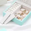 Leather Jewelry Box Storage Organizer Necklace Bracelet Earring Case Holder Gift Portable Travel Jewelry Ornaments Organizer4701648