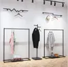 Clothes rack Showcase racks in men's and women's clothing stores Side-hanging clothes rack front Floor hanger