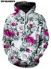 XS-7XL Ny mode mens hoodies retro blommor ros / peony / chrysanthemum print 3d unisex casual hooded tröja 04 y200601