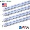 Tubes lumineux led t8 à double broche, 4 pieds, 22W, 28W, doubles rangées, T8, remplacement de Tube régulier, AC 110-240V, couvercle Transparent UL FCC, en Stock aux états-unis