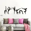 Autocollant mural de gymnastique pour filles, autocollant mural en vinyle de Sport, affiche murale de Silhouette de gymnastique, décoration de la maison, chambre de filles Mural342E