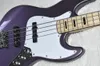 Factory personnalisé Metal Purple 4 Critres Guitare de basse électrique avec Maple Fretboardwhite PickGuardBlack Block Fret Inclaybe Persomaliz4311016