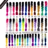 Hot Selling Kanekalon Jumbo Ombre Braiding Hair Partihandel 100g / st Afrikanska Virka Braids Hår för kvinnor 24 tums syntetiska hårförlängningar