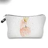 Designer-maquiagem bolsa cosmético sacos 3d impressão flamingo princesa cute presente para meninas organizador de maquiagem dropshipping 51071