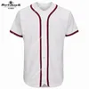 564564 78789 Custom Puste Baseball Jersey Mężczyźni Kobiety Kids Rozmiar S-3XL White Button Pullover