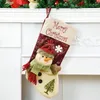 Sac cadeau de bonbons du Nouvel An Santa Claus Snowman Christmas Stocking Gift Hopinder Arbre de Noël Décoration suspendue Ornements Natalizi