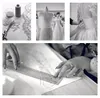 2020 New White Satin Sheath V Neck Bröllopsklänningar Strand Billiga Bröllopsklänningar Formella Klänningar Baklösa