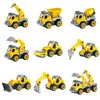 Kid 2.4G RC Excavator Model Toy, DIY Assembly with Electric Drill, Concrete Truck, Dump Truck, Crane, Bulldozer, for Xmas Party Birthday Gifts