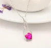 Fashion-S Love Crystal Pendant Halsband Billiga Diamantlegering Uttalande Halsband Tröja Halsband Locket Smycken Mode Julklapp