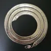 High quality 75cm10mm Hip Hop Men Herringbone Chains Golden Necklace Rapper Chunky Chain Boys Rapper NightClub DJ Jewelry6715192