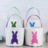 cesto pasquale in tela orecchie da coniglio borse pasquali di buona qualità per secchio regalo per bambini borsa per uova di coniglietto cartone animato