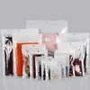 Rensa + Vit Pearl Plast Poly Opp Packing 40 Olika Storlek Zipper Zip Lock Retail Packages PVC Bag för Micro USB-kabel