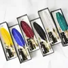 Fountain Pens European Style Gilding Feather Pen Nibbed Dip Writing Ink Quill Set For School Stationery Gifts Art Supplies Nov819031355