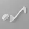 50st Novely Music Note Plastic Tespoon Tea Spoon tesked Filter TEA Infuser Tea Strain Sile Diffuser White2906133