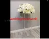 Ny stil Mental Acrylic Candle Holders Blomma Vase Rack Candle Stick Wedding Table Centerpiece Event Road Lead Candle Stands Decor0006