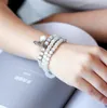 5 färger Crystal Opal Armband Kvinnor med pärlband Charm Armband Elegant White Moonlight Stone Jewelry For Birthday Presents