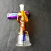 Skull Water Tobacco Bottle Bong Oil Burner Pipe Glass Rigs Fumo