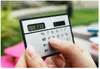 8 Digit Ultra Thin Solar Power Calculator with Touch Screen Credit Card Design Portable Mini Calculator for Business School