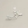 Ohrstecker Rosegold CZ Schlangenohrjacke Ohrringe für Frauen Reptilienschmuck Tierkristall Zierliche Boucle D'oreille Femme 20211317l