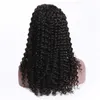 HCDIVA 360 Pełne koronkowe przednie ludzkie peruki dla włosów dla czarnych kobiet wstępnie wyrzucone 150% gęstość głębokie fala luźna Kinky Curly Brazilian203g