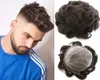 Gratis frakt Hot Selling Dark Brown Color Toupee för män Mode Full Lace Mäns Paryk Hårstycken Brasilianska Human Hårbyte