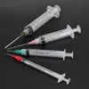 50pcs/set 1ml 3ml 5ml 10ml Luer Lock Syringes with 50pcs 14G-25G Blunt Tip Needles and Caps for Industrial Dispensing Syringe
