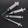 50pcs/set 1ml 3ml 5ml 10ml Luer Lock Syringes with 50pcs 14G-25G Blunt Tip Needles and Caps for Industrial Dispensing Syringe