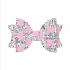 Paillettes Girls Coiffes Coiffes Hoignes du coeur Design Glitter Bows 3 pouces Barrettes à coiffure Baby Girl Fashion Hair Accessories Party F3231606