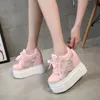 Hot Sale-2019 Kvinnor Sommarplattform Skor FashionWedges Sneakers Skor 13cm Höjd Ökad