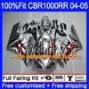 注入ボディ+タンク用Honda CBR 1000RR CBR1000 RR 04-05 275Hm.0 CBR1000RR 04 05 CBR 1000 RR 2004 2005 OEM Fairingsキット光沢のあるサメの魚