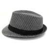 Design de mode adulte ruban noir décoration à bord court casquette de jazz chapeau Fedora été voyage chapeau de soleil femmes hommes chapeau britannique Homburg222f