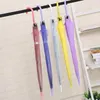 Transparent and Frosted Transparent Umbrella Straight Automatic Umbrella Colorful Long-Handle Umbrella Customized Log 25pcs