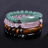 8mm Natuursteen Strandarmband Reiki Healing Quartz Aventurijn Agaat Rose Crystal Rechthoek Bar Charme Kralenarmbanden8933190