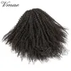 VMAE Indian Natural Color Ponytail 4A 4B 4C Afro Kinky Curly 120g Nieprzetworzone skórki Wyrównane Dziewiczy Ludzki Hair Sznurek