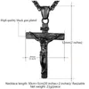 Crucifix Croix Pendentif Collier en or / pistolet plaqué noir / acier inoxydable bijoux à la mode religieuse pour les femmes / hommes Faith Collier