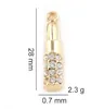 20PCS / lot 28x0.7mm (ouro, prata da cor) Charms Batom Pendure pingente Fit For vidro magnética Memória Flutuante Locket