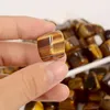 Tiger Eye Tumbled Stone Irregular Polished Natural Mineral Rock Quartz Palm Bead Chip For Chakra Healing Decor
