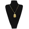 Mode- Hip Hop Ketting Sieraden Iced Out Juses Stuk Hanger Ketting 3mm * 24 inch Gold Cubaanse ketting