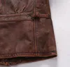 New Arrival RRL LIMITED EDITION 1920 Newsboy Kurtka Vintage Czerwona Brown Leather Avfly Skórzana kurtka