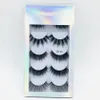 3d mink ögonfransar naturliga falska ögonfransar lång ögonfransförlängning faux falska ögonfransar makeup verktyg 5Pairs / set rra1743