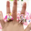 Kids Silicone Unicorn Girls Party Rings Birthday Rubber Toys Kid Finger Accessories Party Gift Favor DEC494