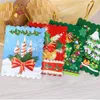 Carte con ornamenti natalizi Stampati con ornamenti natalizi Carta dei desideri Dolce desiderio adorabile per la decorazione dell'albero di Natale Carte regalo degli amici