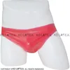 Transparente lila sexy latex sorts gummishorts unterhosen unterwäsche hose bodens hausungen 00404350081