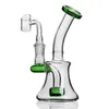 Bong Narghilè Mini Dab Rig Pipa ad acqua Vetro 14mm Joint Banger Tubi Bubbler per fumare Recycler Dabs Accessorio