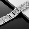 Apple Watch Ultra 49mm Band 41/45mm 40mm 44mm 38mm 42mm Kadın Elmas Bantlar Iwatch Serisi 8 7 6 SE 5 4 3 2 1 Bilezik Paslanmaz Çelik Kayış