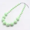 Nouveau Arrivel Solide Couleur Bonbons Acrylique Enfant Chunky Perles Collier De Mode Bubblegume Perle Chunky Collier Bijoux Bébé Enfant Fille